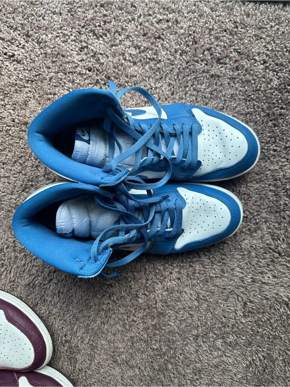 Jordan Men's Blue White High-Top Sneakers